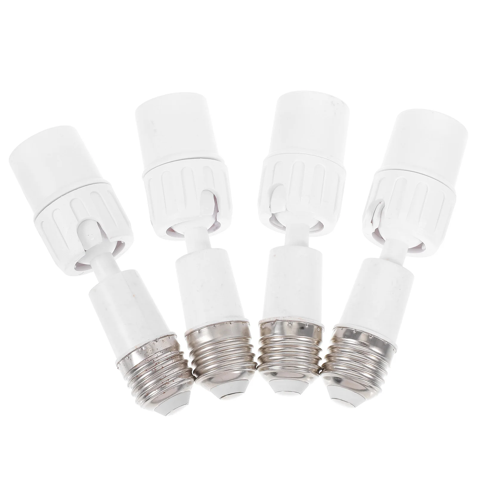 

4pcs E27 Lamp Socket Extender White Holder Light Bulb Adapter Articulated Lengthen Rotatable LED Lighting Accessories