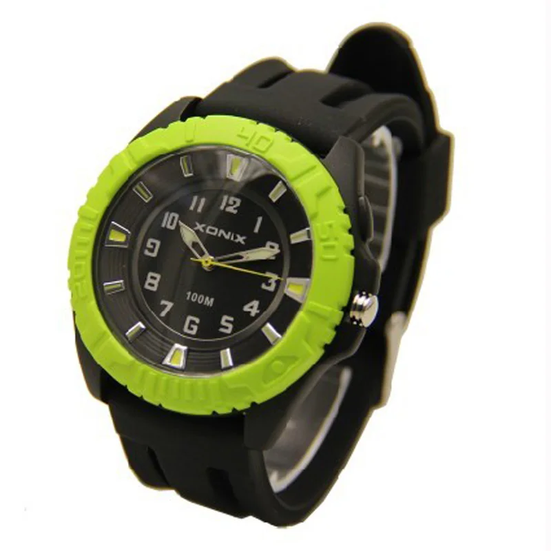 

XONIX прецизионные классические ретро модные трендовые водонепроницаемые 100 м кварцевые указатели для дайвинга и плавания светящиеся электронные часы QJ