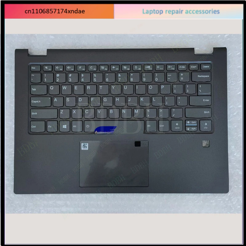 Teclado retroiluminado con panel táctil y reposamanos para Lenovo Ideapad Flex-14API Flex-14IWL