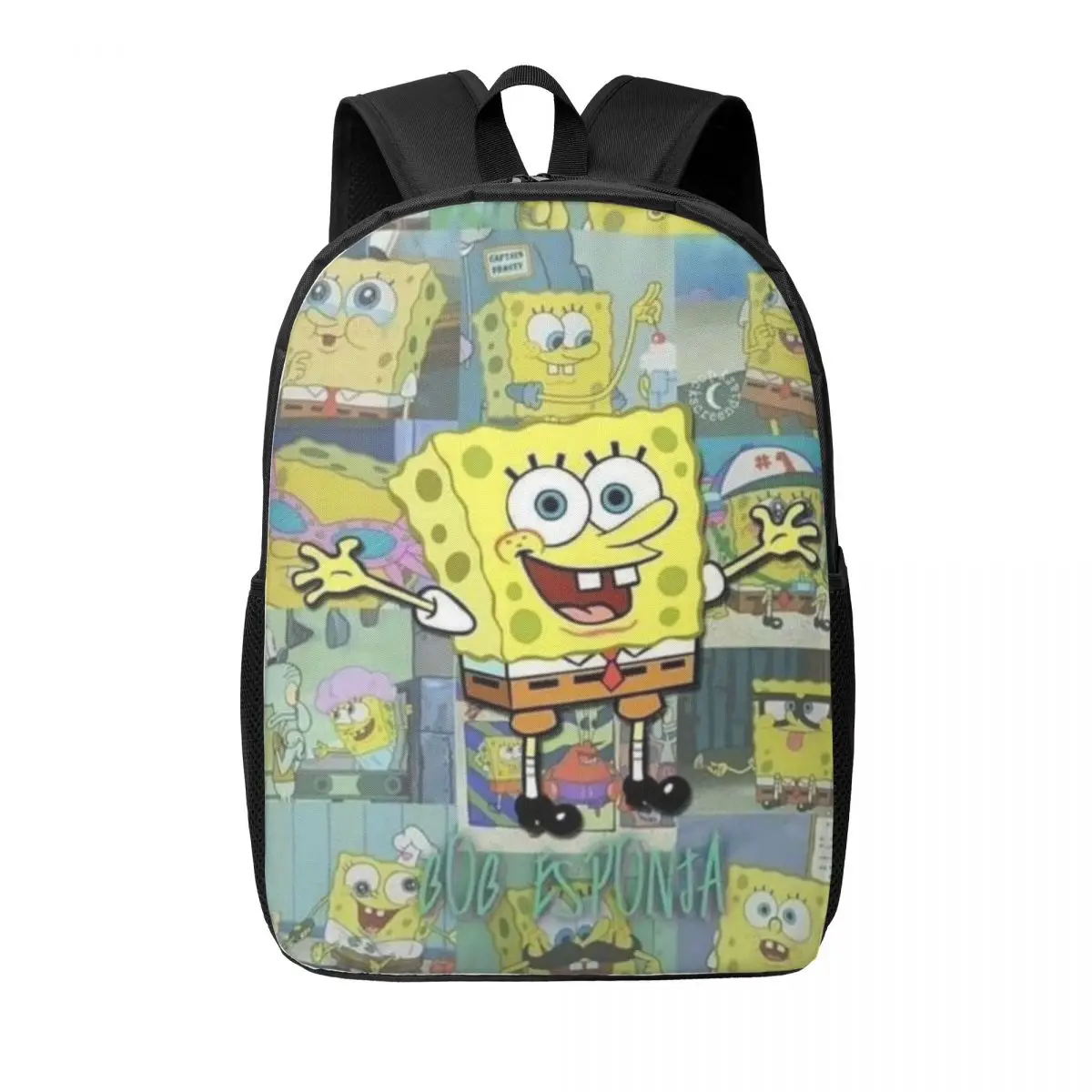 

Spongebob Basic 17-Inch School Backpack - Minimalist and Stylish Backpack for Teens and Young Adults