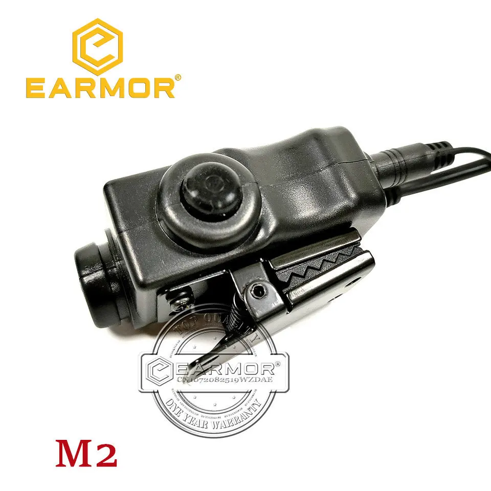 Imagem -05 - Earmor-adaptador Ptt Militar para Airsoft Fone de Ouvido Tático Estender a Linha do Dedo Combinação de Botão M52-m2