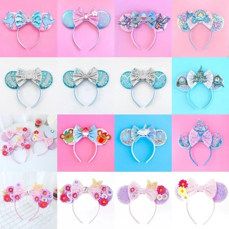 The Princess and The Frog Ears Hair Bands for Girls Cosplay Tiana Hair Accessories Women Disney Crown Bow Headband Kids Festival