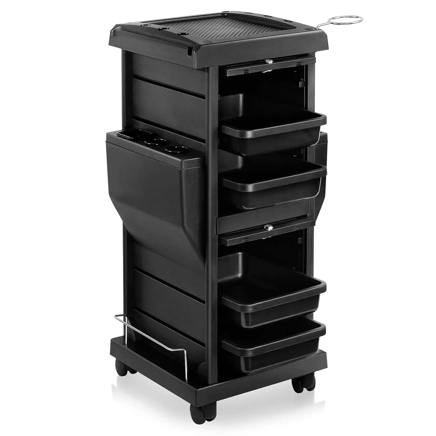 Carrello Trolley con bloccaggio Premium con inserti tascabili-nero