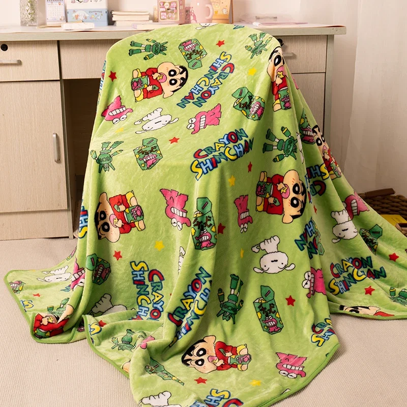 Cartoon Crayon Shin chan Blanket flannel Student Office Napping Blanket Cute Velvet Blanket Dormitory Bed Sheet Blanket Gift