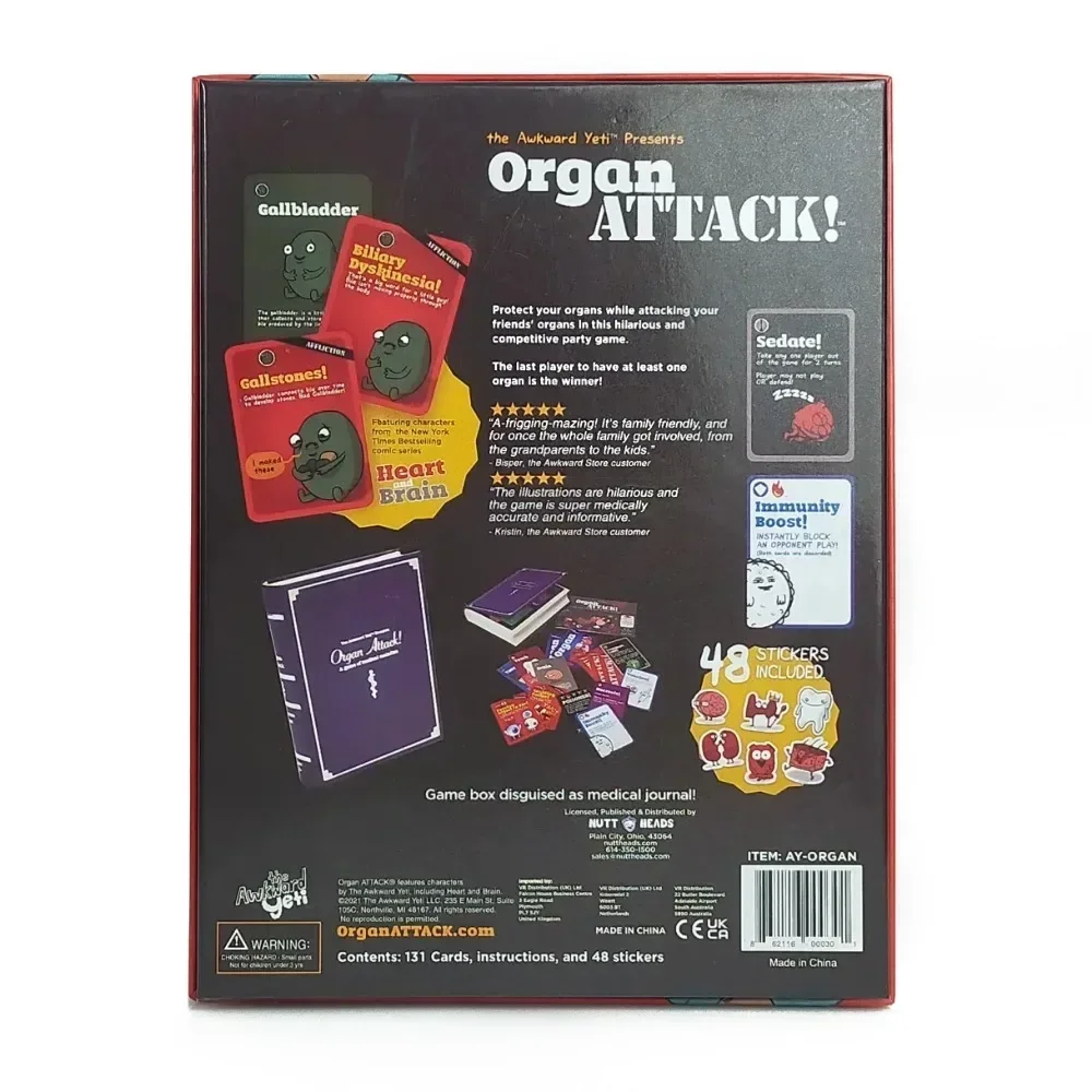 Organ Attack! Human organ attack new board game card card board party game