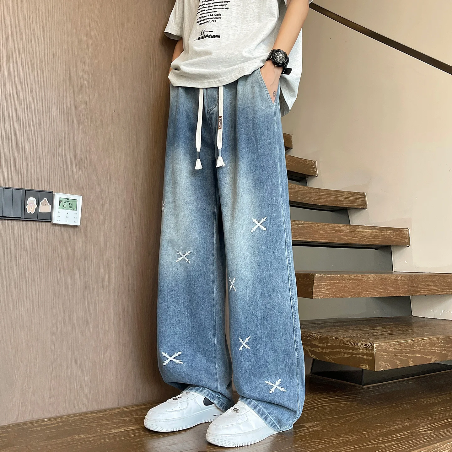 2026 Autumn New Men's Denim Pants - Straight Pants, Wide Leg Pants