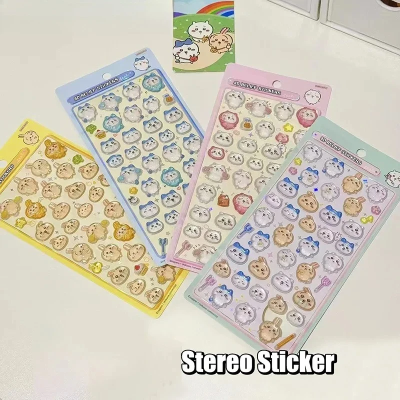 CHIIKAWA Cute Cartoon BONBONDROP 3D Resin Stickers Anime Themed DIY Scrapbooking Decoration Gifts Collectible Kids Toys Gift