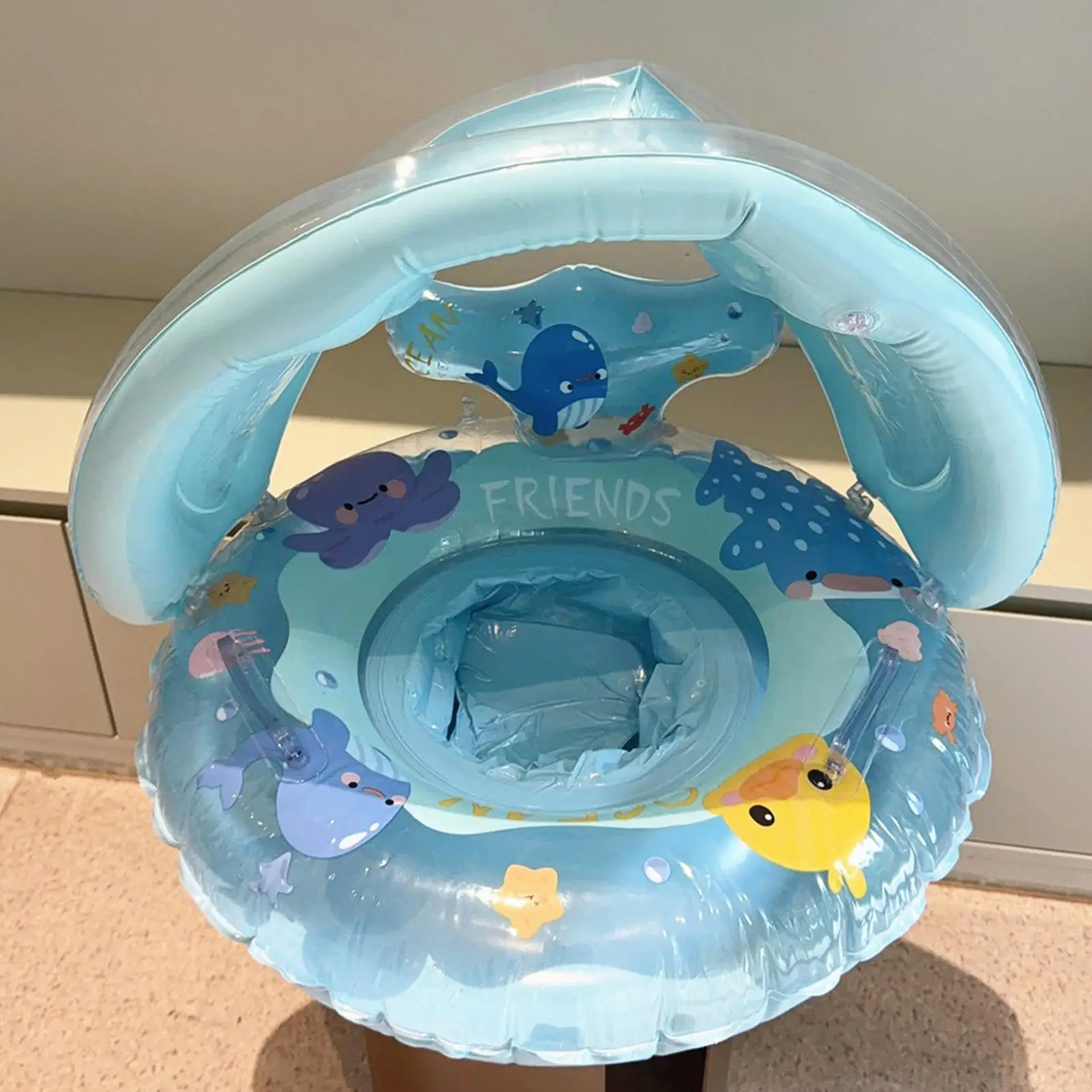 Inflatable Pool Floats Portable Kids Swimming Ring Whale Floating Water Floats Swim Toys for Beach Lake Outdoor Backyard
