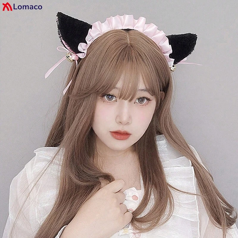 ที่คาดผมแมวสุดน่ารักแบบเซ็กซี่ พร้อมริบบิ้นระบาย โบว์กระดิ่ง ขนปุย สำหรับสาวๆ ผู้หญิง คอสเพลย์ ลอลิต้า