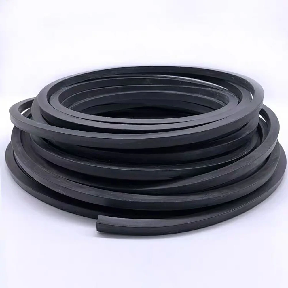 Black Square Fluorine Rubber Strip 4mm 5mm 6mm 7mm 8mm Fluororubber Cord Seal Acid Alkali Corrosion High Temp And Oil Resistant