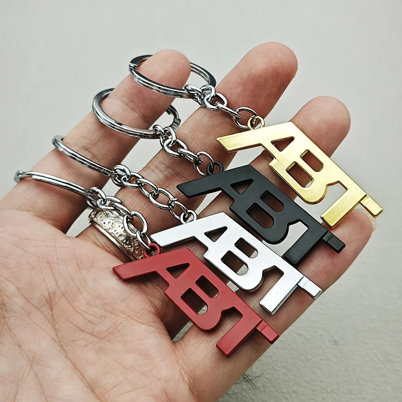Estilo de coche 3D Metal aleación de Zinc ABT Logo llavero llavero para Audi A3 A4 A5 Q3 Q5 Q7 SQ3 SQ5 SQ7 RS5 RS6 Golf Polo
