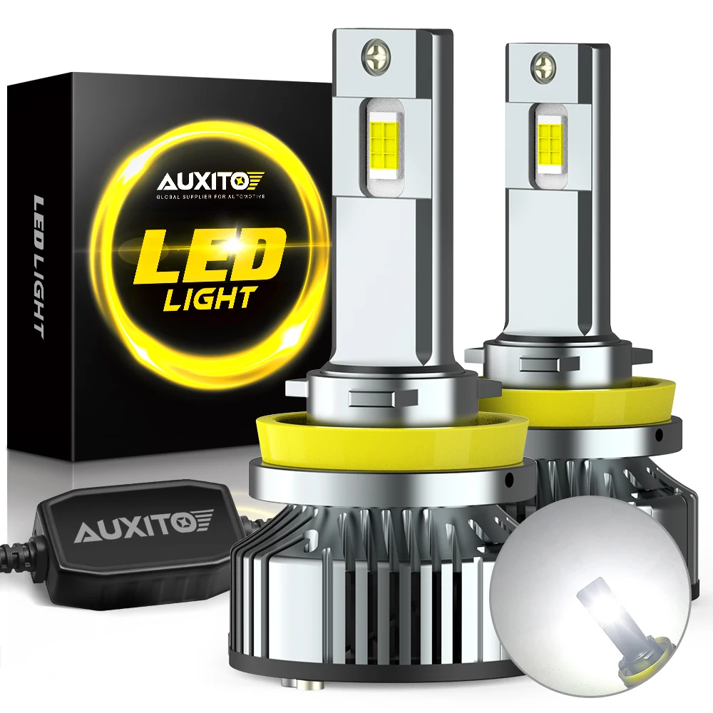 

AUXITO 2X 25000lm Canbus H11 LED Headlight Bulb 100W Super White 6500K H11 H8 H9 LED Bulb Error Free Turbo Car Headlamp 12V 360