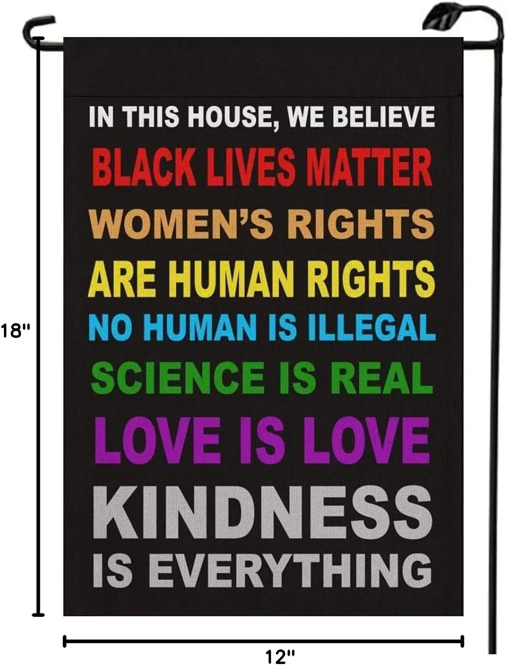 Love is Love Pride Garden Flag 12 x 18 Inch Vertical Double Sided Pride Month Slogan for Black Women Kindness Yard Outdoor D uui