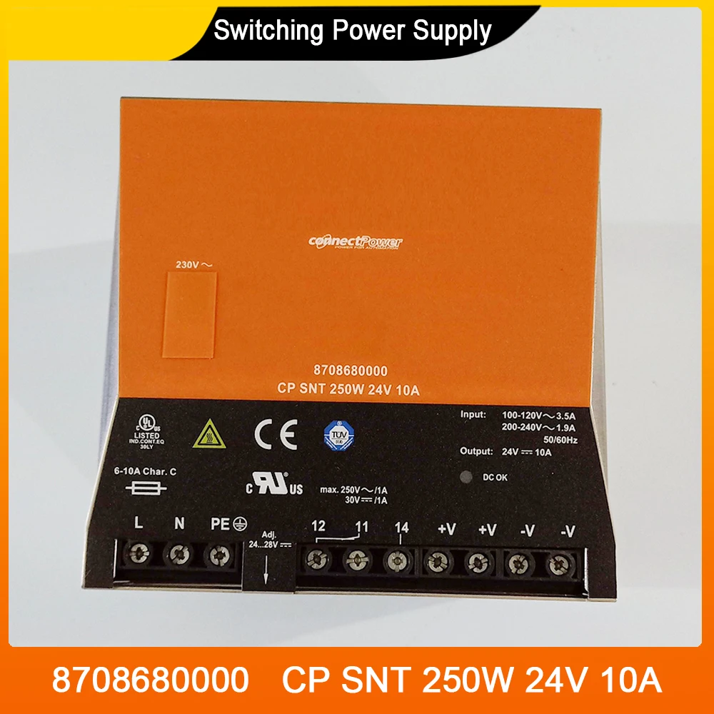 

Switching Power Supply 8708680000 CP SNT 250W 24V 10A For Weidmuller High Quality Fast Ship