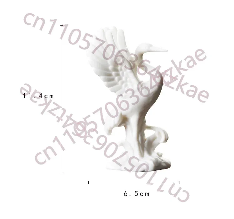 Chinese Modern Ceramics White Crane Desktop Ornament, Creative Animal, Living Room Decoration, Garden Bonsai Crafts
