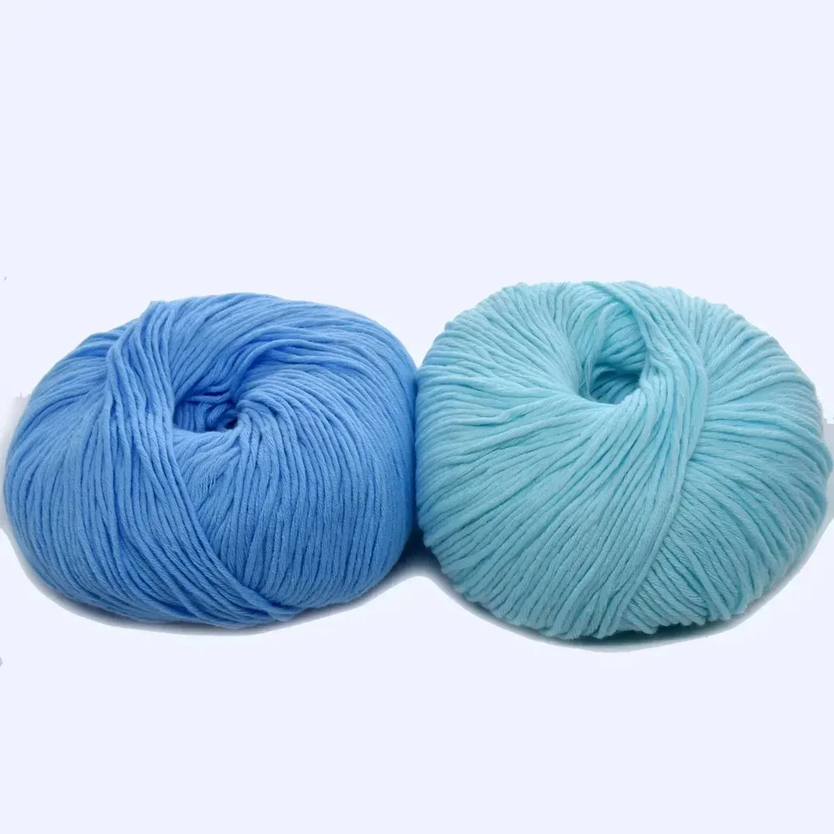 100% Cotton Yarn Soft Combed Hand Knitting Crochet Natural Pure Color Thread Smooth Yarn 50g 125m/137yd 1pcs