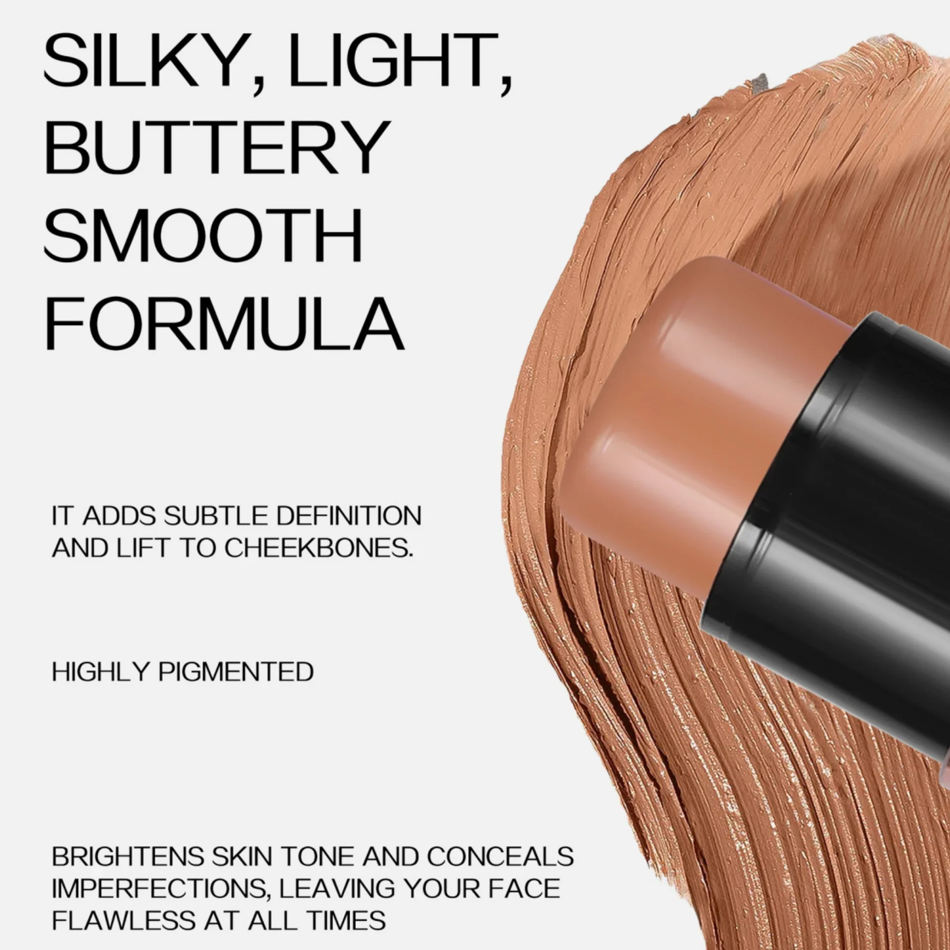 Evidenziatore a doppia testa Stick Contorno Stick Contorno viso liscio come setoso naturale impermeabile per ombretto per naso con pennelli per trucco