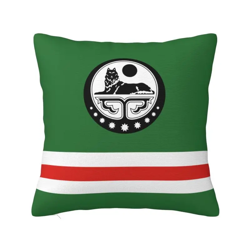 Fashion Chechen Flag Cushion Covers 40x40cm Velvet Chechnya Proud Pillow for Car Square Pillowcase Home Decor