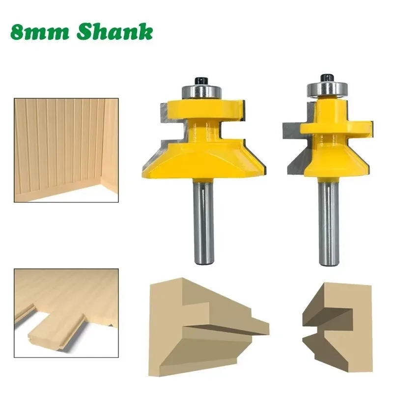 2 Teil/satz 8MM Schaft Fräser Holz Carving 120 Grad Router Bit Set Holzbearbeitung Nut Schneider Legierung Holz Zapfen bit