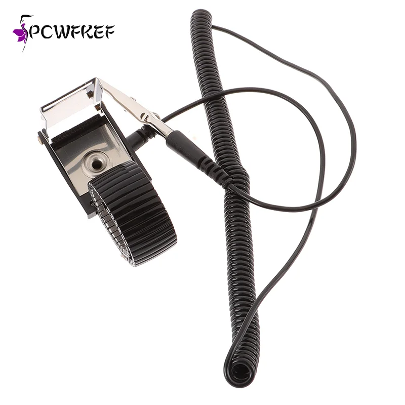 Pulsera antiestática, Cable de descarga ESD ajustable electrostático, correa para muñeca, pulseras antiestáticas, tobillera