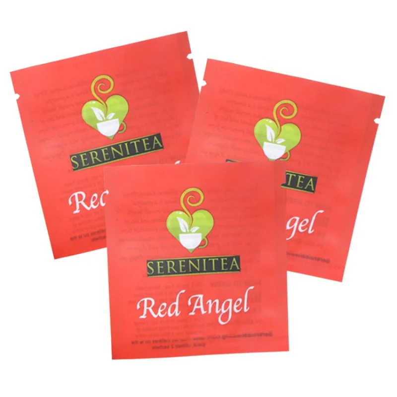 2025customized.custom flat three side heat sealed foil bag black tea packing sachet packet small tea powder packaging baggie