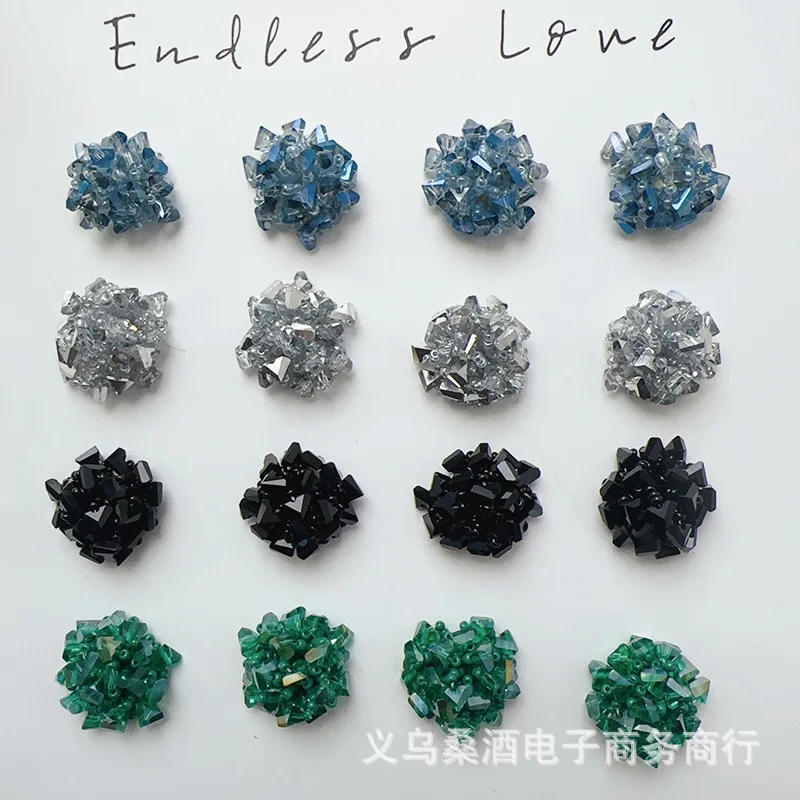 Premium Crystal Flower Cluster Shoe Charms for Clogs Beaded Floral Hat Cap Embellishment DIY Handmade Buckle High Quality