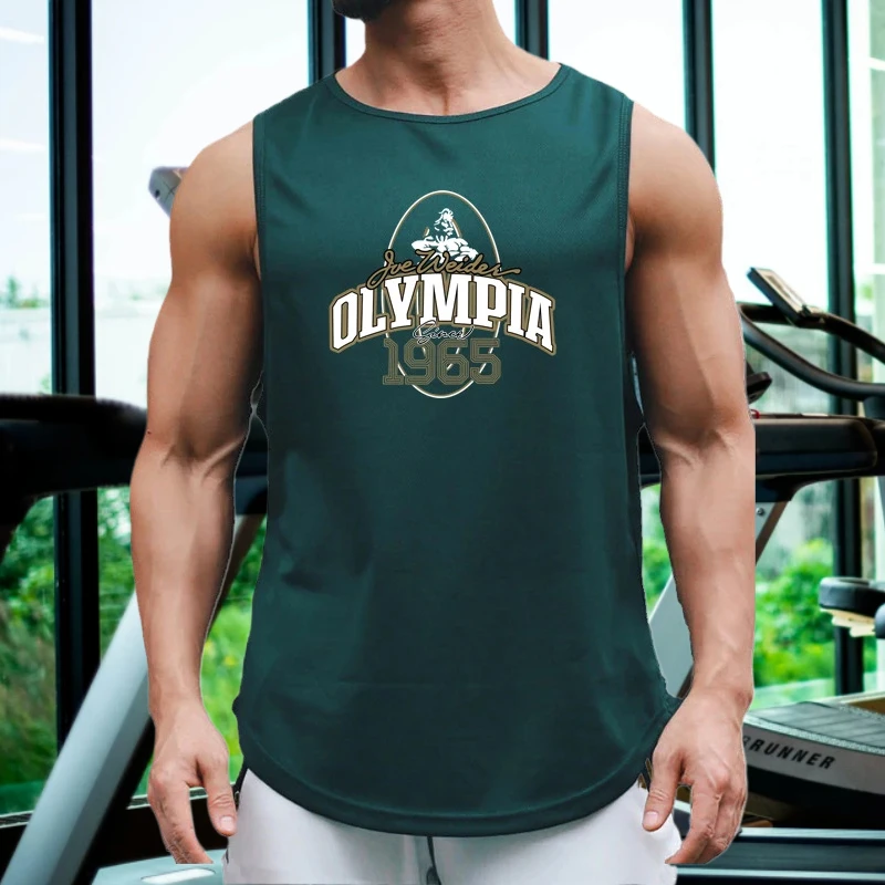 Mens Running Vests Summer Mesh Quick Dry Bodybuilding Gym Tank Tops Fitness Clothing Loose Fit Muscle Training Sleeveless Shirts