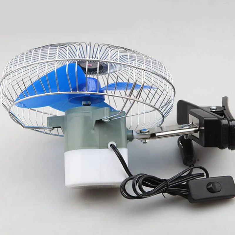 Accessories Low Noise Air Cooling Fan Portable Vehicle Mini Electric 6 Inch 12V 25W Car Oscillating Fan Car Auto Fan