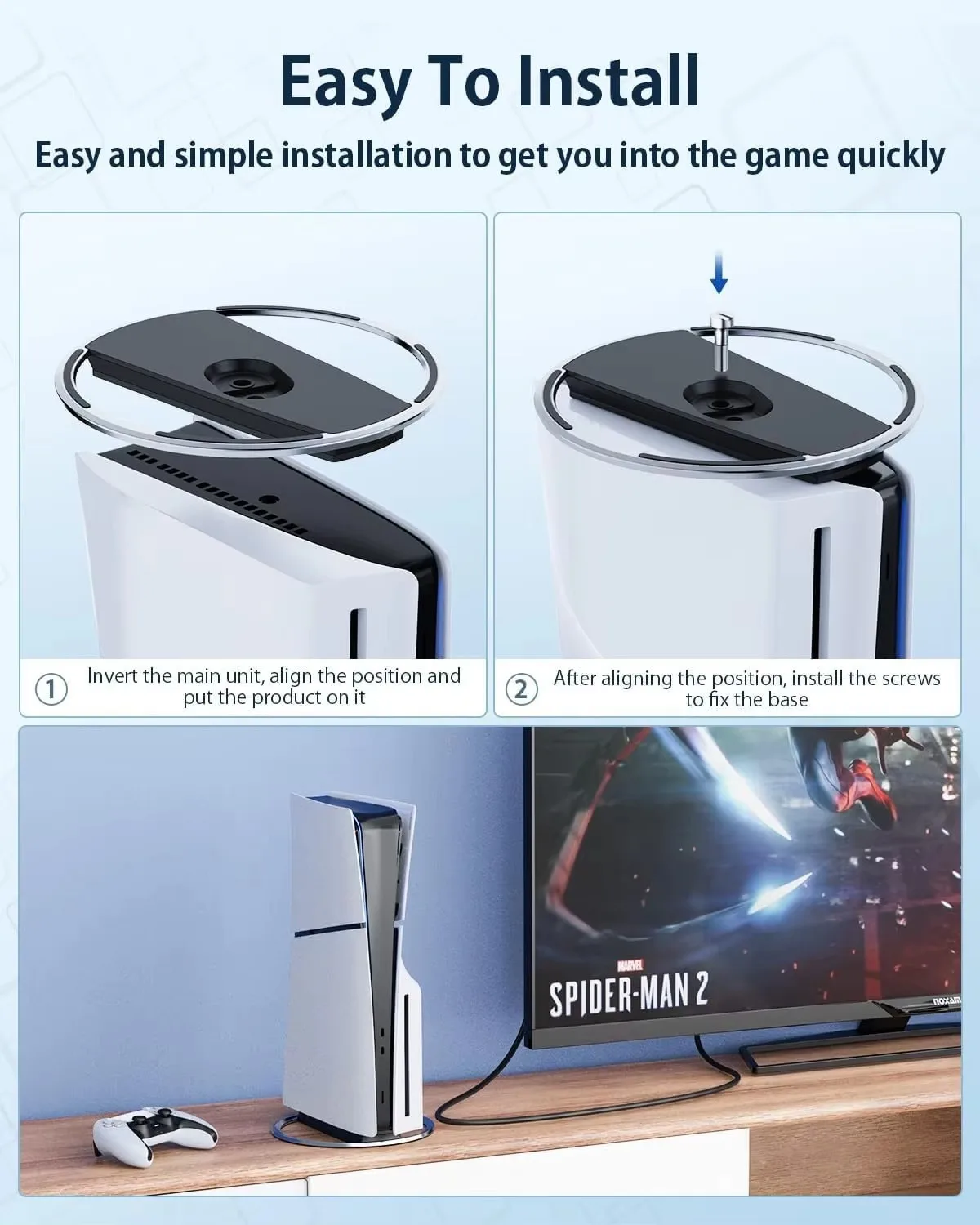 Nuevo soporte de consola para PS5/PS5 Slim/PS5 PRO, soporte de almacenamiento vertical, accesorios de juego