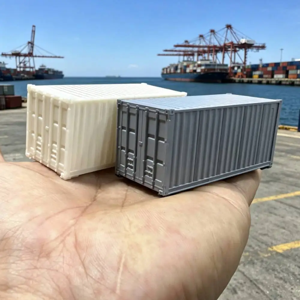 

2pcs20ft HO Scale Miniature Container Model 1:87 Shipping Container ABS Plastic Toys For Train Railway Railroad DIY Model Making
