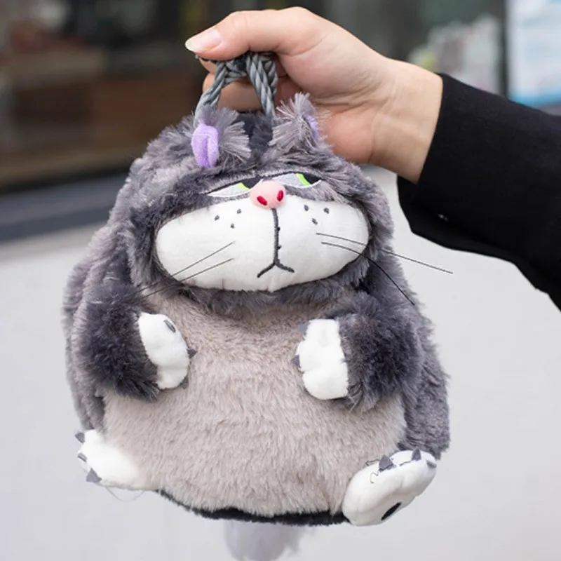 Hot Disney Lucifer Cat Portable Drawstring Pocket Plush Toy Doll Tokyo Disneyland Cartoon Anime Cinderella Cosmetic Storage Bags