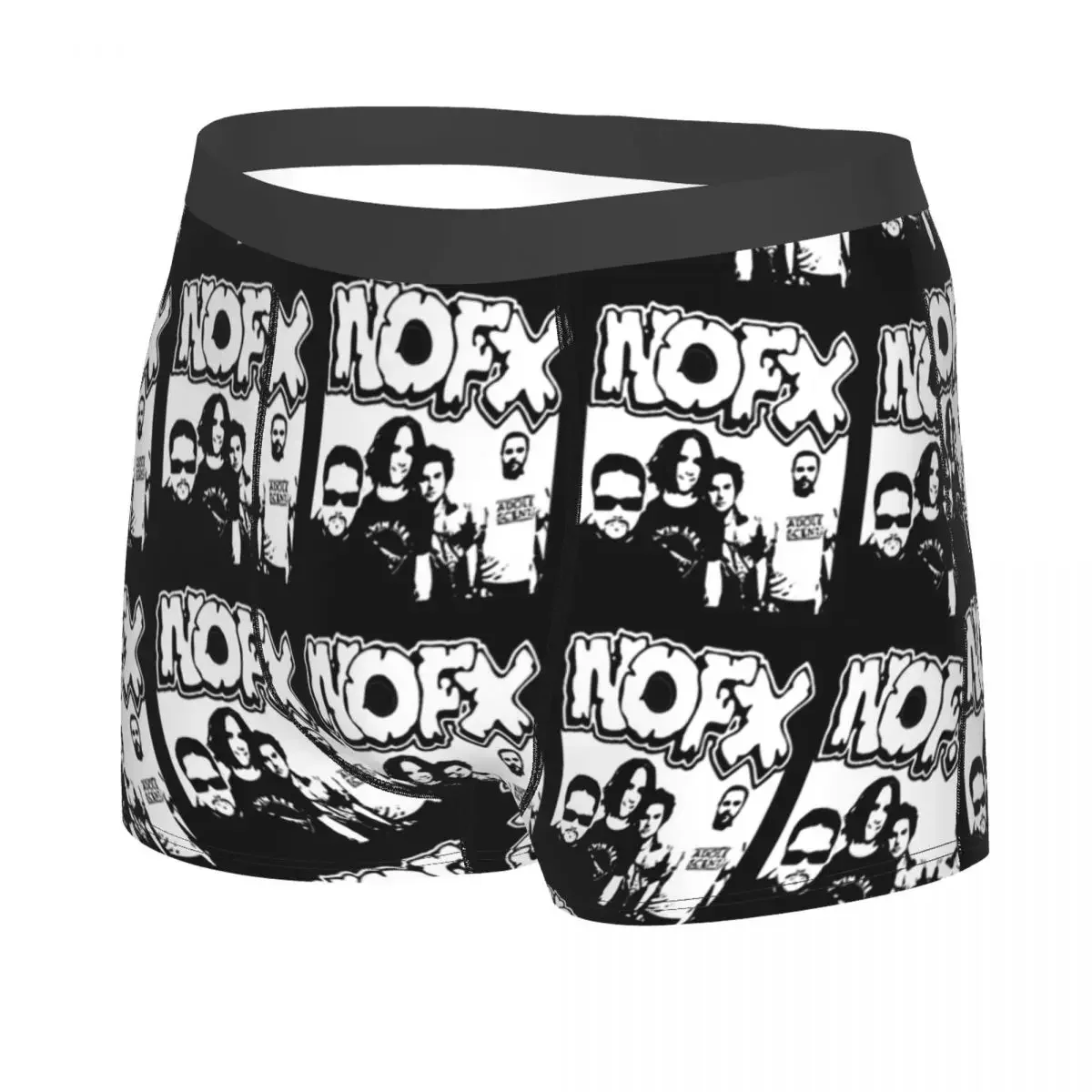 Nofx Punk Band Logo 1 Man's Boxer Briefs Punk Rock Band Highly Breathable Underpants Top Quality Print Shorts Birthday Gifts