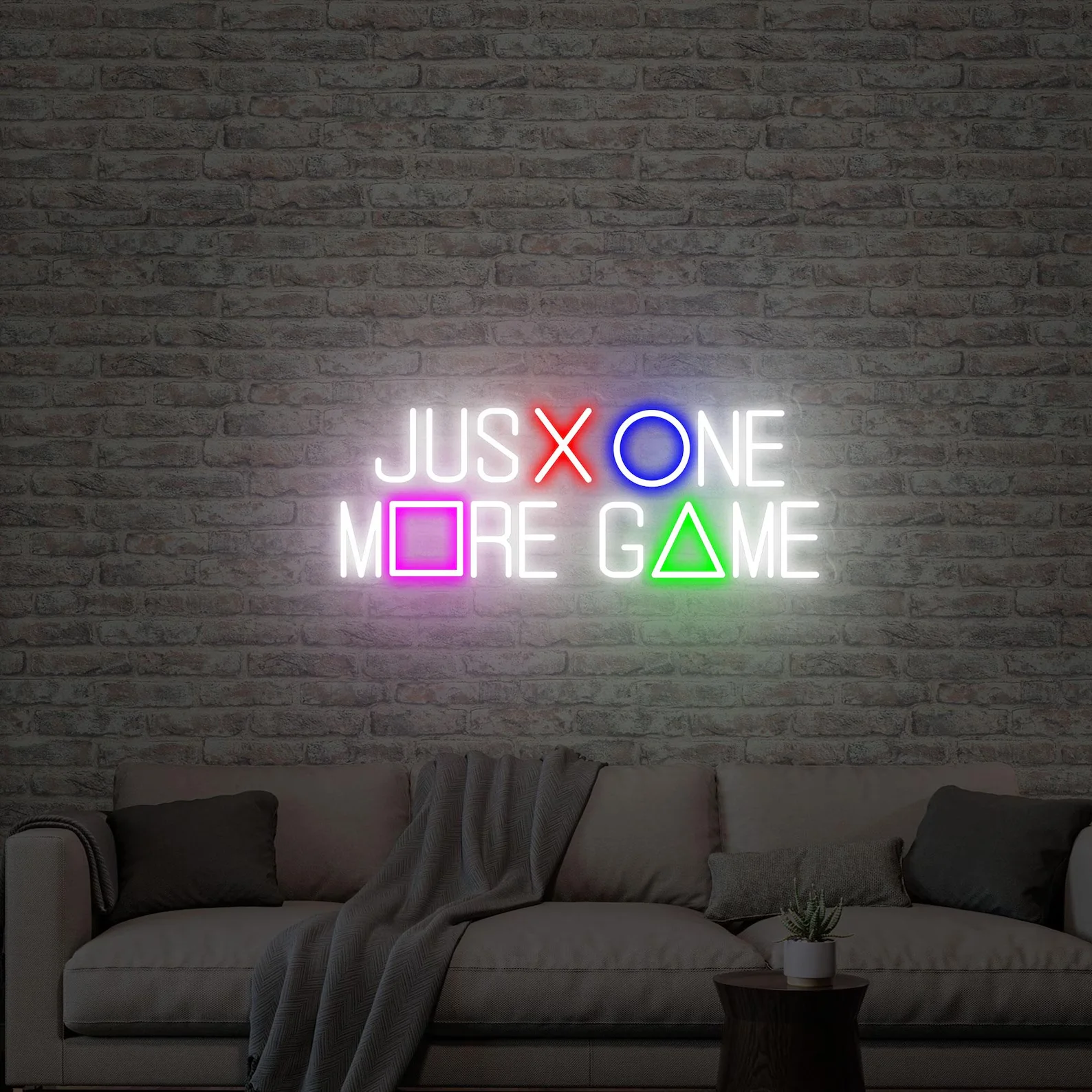 Just One More Game Neon Sign, Custom Game Room LED Neon Sign ,Game Zone Wall Decor, Gift For Gamer ,Home Bedroom Decoration Gift