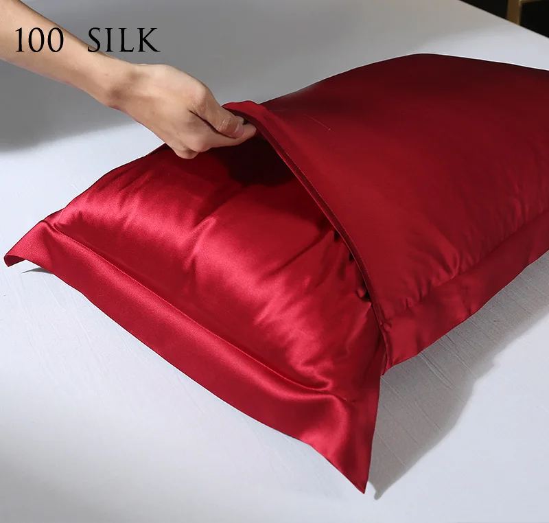 Flash silk pillowcase New silkworm pillowcase Silk sleep single pillowcase