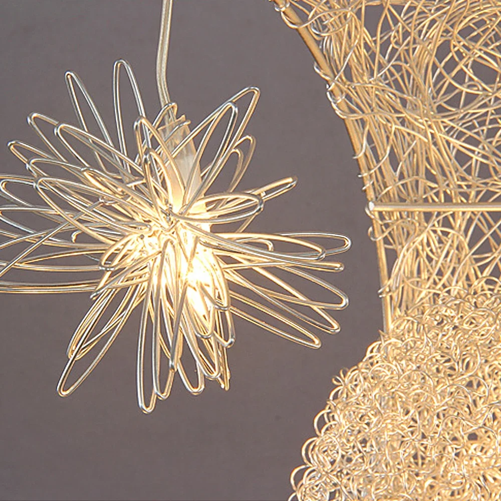

Moon&Star Pendant Lights Kid's Room Lighting Modern Child Bedroom Lamps Aluminum for Living Home Decoration