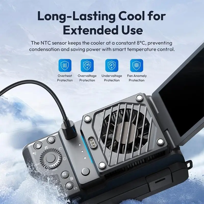Camera Cooling Fan Thermostatic Semiconductor Camera Coolers for A6700 A7M4 A7C A7CII A7CR FX3 FX30 A7S3 Camera 