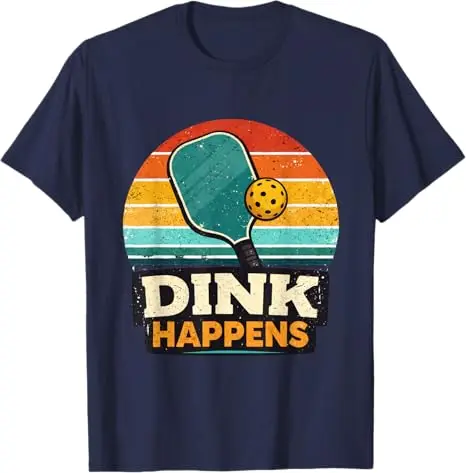 Dink Happens Pickleball Lustiges Spieler-Retro-Paddle-Ball-T-Shirt Y2k Sportbekleidung Outdoor-Kleidung für Damen und Herren Neuartiges Geschenk-T-Shirt – Detail 4