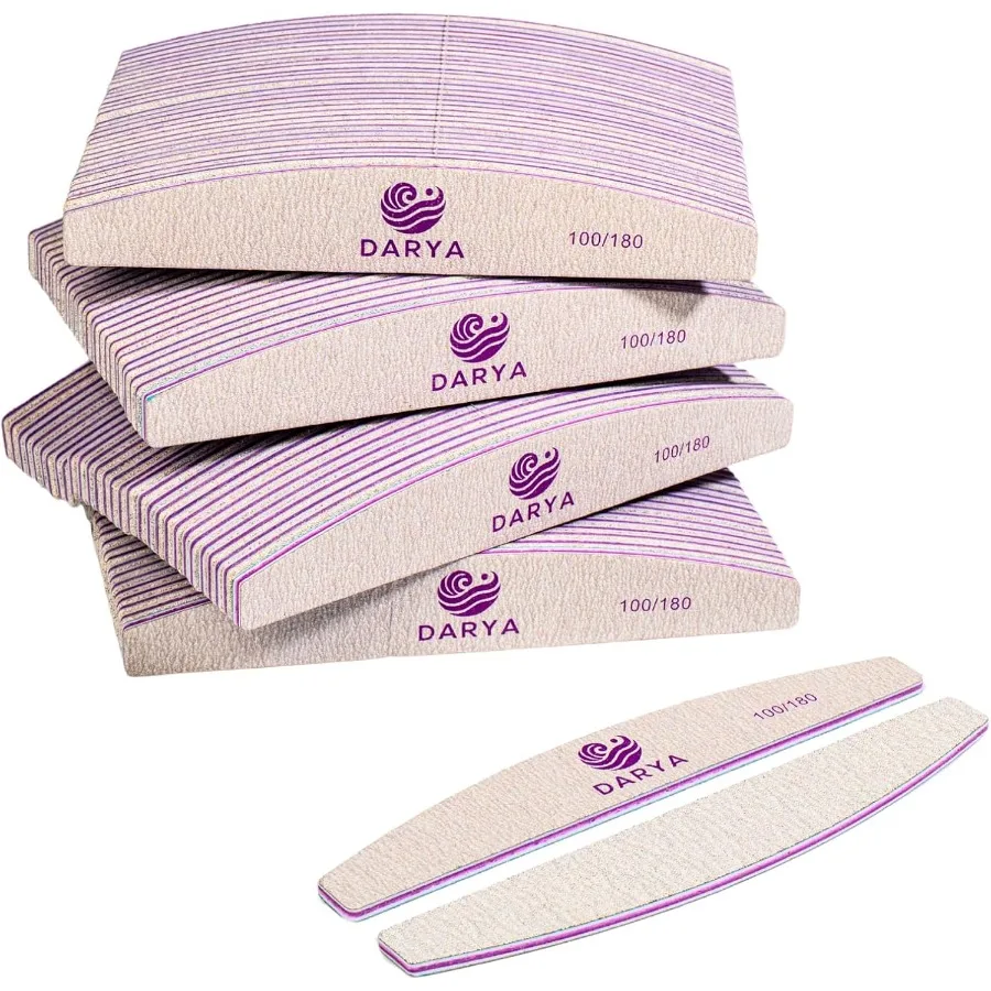 

Nail Files 100 Pcs Double Sided 100 180 Grit Emery Boards for Nails Acrylics Natural Nail File Toenails Pet Grooming Durable Wa