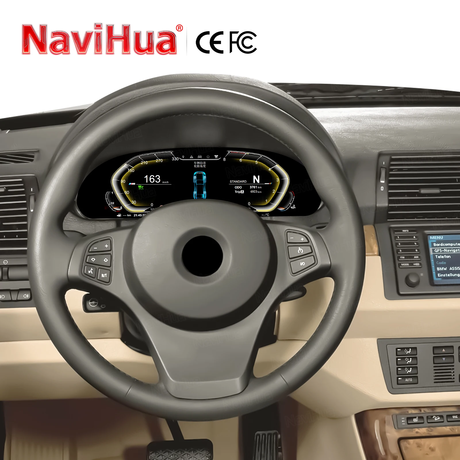 

10.25"Car Instrument Digital Cluster For BMW X5 E53/E39 1999-2006 LCD Dashboard Support Carplay Android Auto Cockpit speedometer