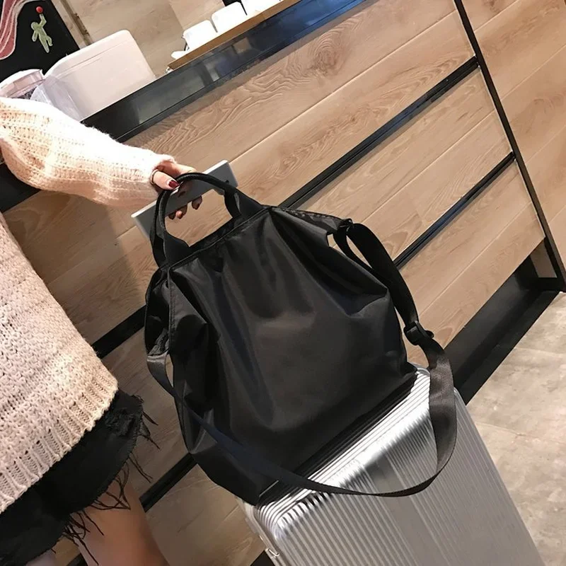 Wielofunkcyjne damskie torebki nylonowe moda torba podróżna o dużej pojemności sportowe torby na ramię na zakupy czarny niebieski Crossbody LW0156