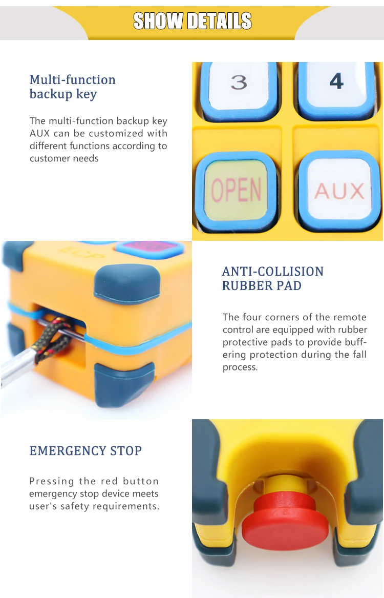 2025 رائجة البيع عالية الجودة إشارة مستقرة الذكية 12 زر 2 الارسال 1 استقبال سرعة واحدة راديو صناعي رافعة عن بعد كون #3