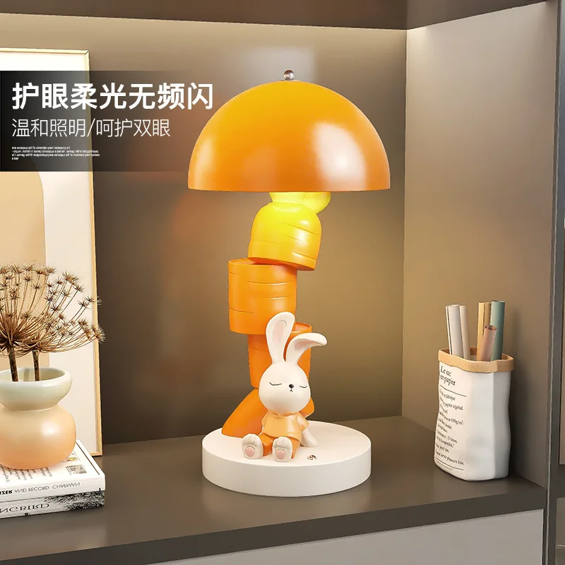 Cute rabbit birthday gift desk lamp ornament home accessories children's room bedroom bedside night