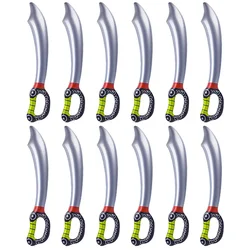 12Pcs Inflatable Pirate Sword Kids Pirate Theme Birthday Party Decoration Favors Gift Toys Halloween Captain Cosplay Props