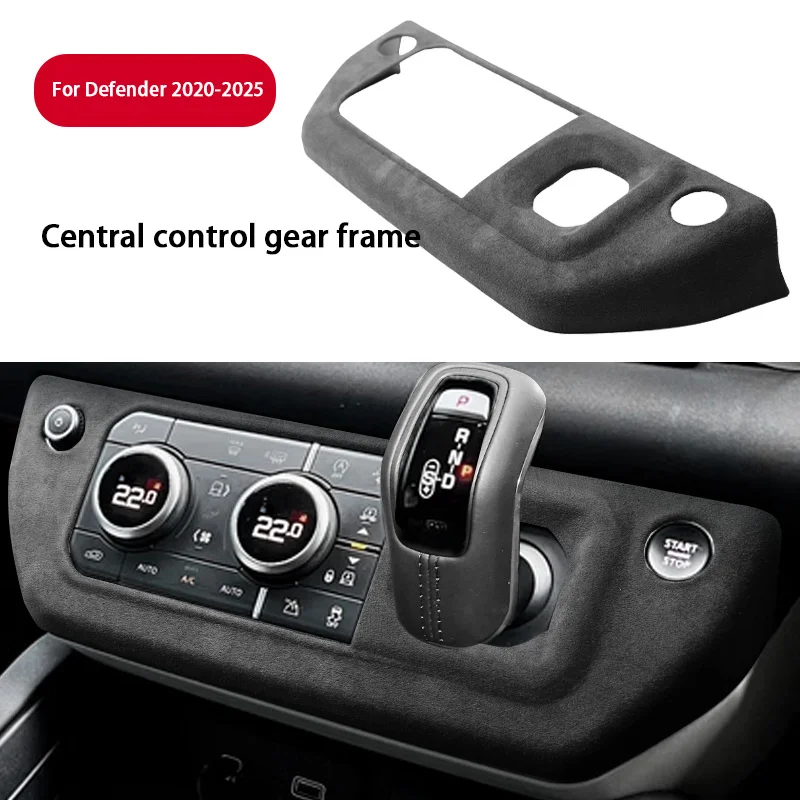 RHD Alcan tara Suede Car Central Control Armrest Box Shell Gear Cover Mat for Land Rover Defender 90 110 2020 2021 2022-2025