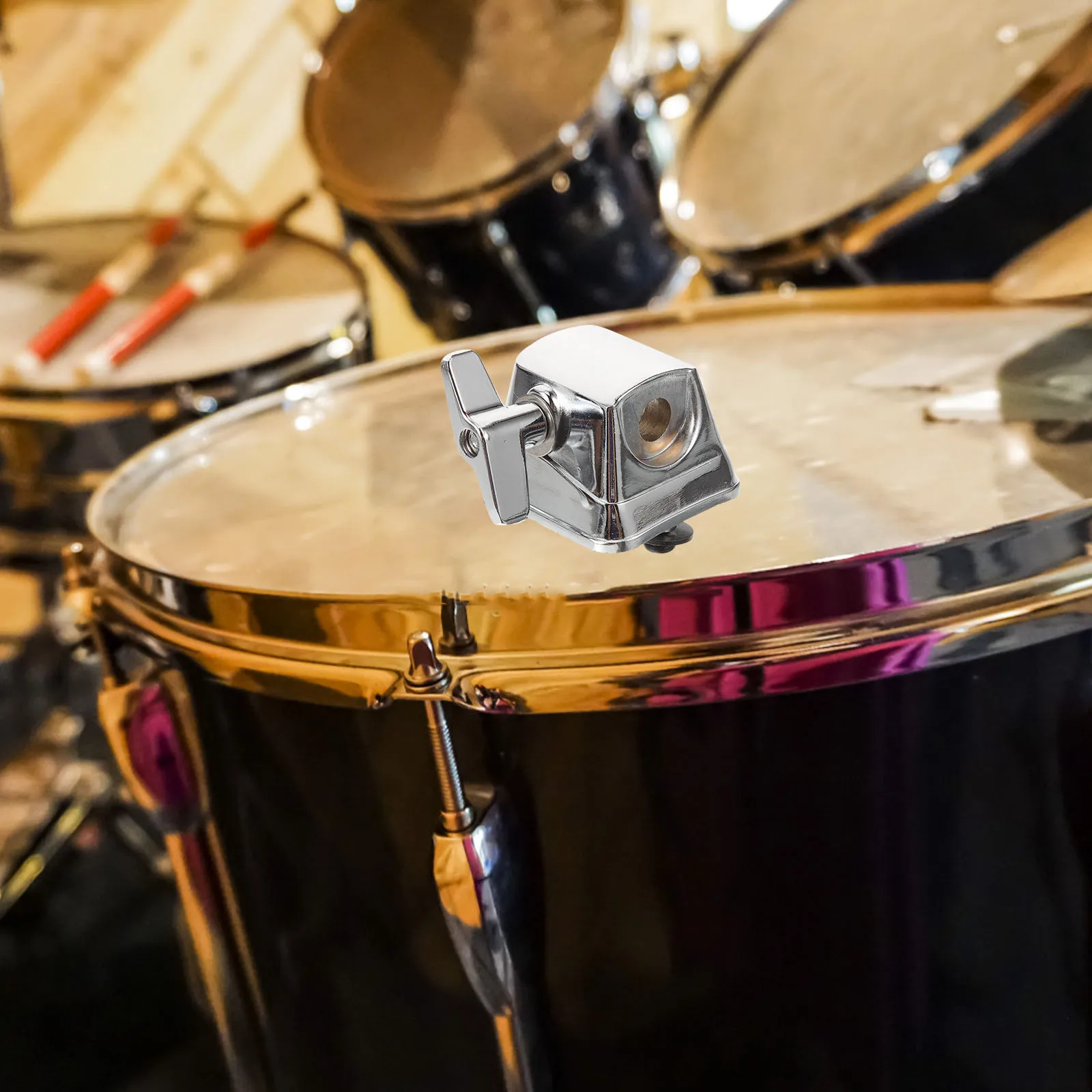 

Silver Alloy Percussion Bases Saddle Mount Bracket for Tom Snare Drum Kit Percussion Base Adjustable Instrument Parts