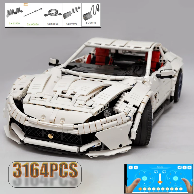 NEW The RC F12 Supercar MOC-41271 3164PCS Model Building Kit Block Self-locking Bricks Birthday Christmas Gift