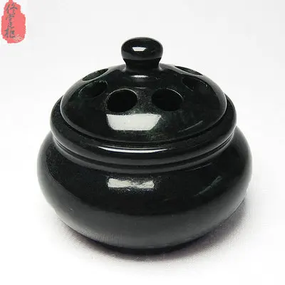 

Natural Dark Green Jade Aromatherapy Stove Decorative Ornaments