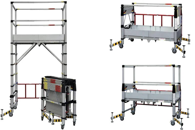 Retractable Scaffold Stair Telescopic Scaffolding Tower Ladder With Agility Ladder Set