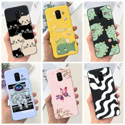 For Samsung Galaxy A6 Plus 2018 Case SM-A605F Cute Dinosaur Cartoon Cover Soft TPU Phone Case For Samsung A6 2018 A600F A6+ Bags