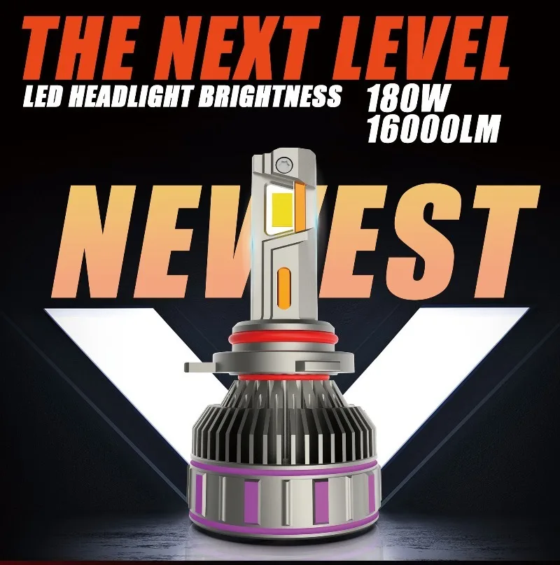 

2Pcs H4 LED Headlight Bulbs Canbus H1 H7 H11 9005 9006 HB3 HB4 180W 16000LM Car Headlamp Turbo Light 12V